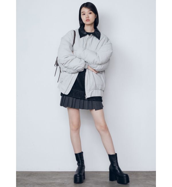 EMODA「オーバーカラーボンバージャケット」|ブルゾン・スタジャン|