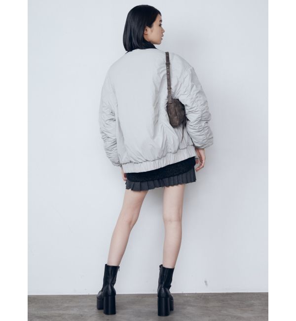 EMODA「オーバーカラーボンバージャケット」|ブルゾン・スタジャン|