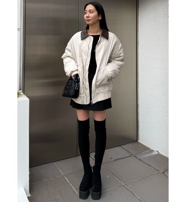 EMODA「オーバーカラーボンバージャケット」|ブルゾン・スタジャン|