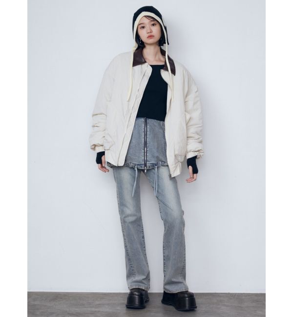 EMODA「オーバーカラーボンバージャケット」|ブルゾン・スタジャン|