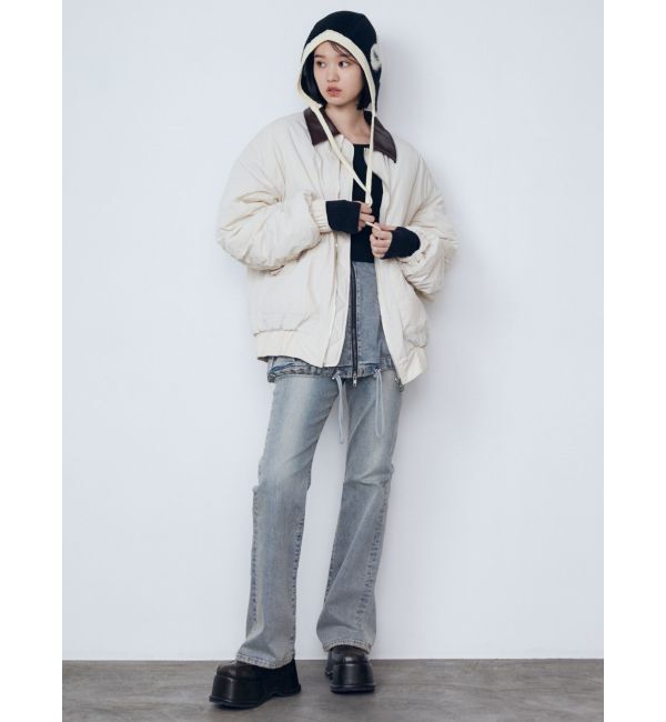 EMODA「オーバーカラーボンバージャケット」|ブルゾン・スタジャン|