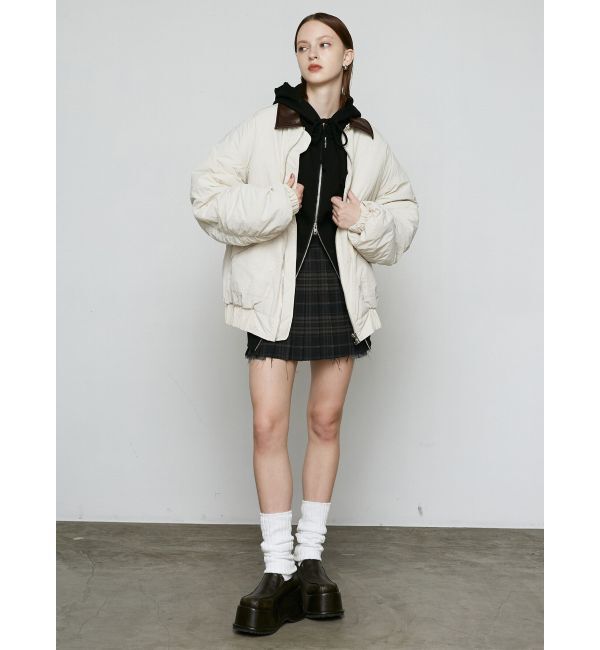 EMODA「オーバーカラーボンバージャケット」|ブルゾン・スタジャン|