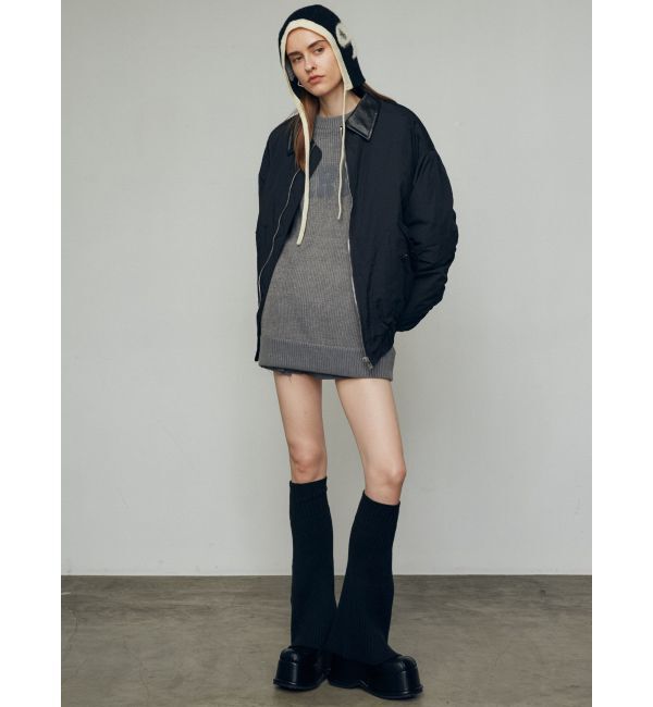 EMODA「オーバーカラーボンバージャケット」|ブルゾン・スタジャン|