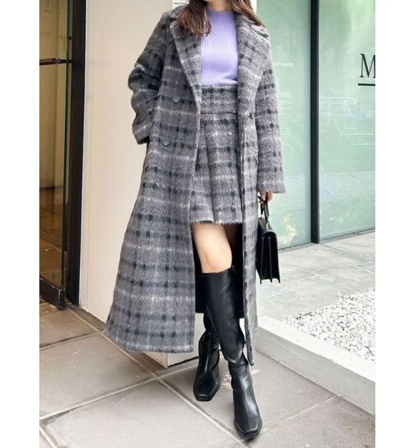 MERCURYDUO「シャギーロングチェスターコート」|チェスターコート|ミックス