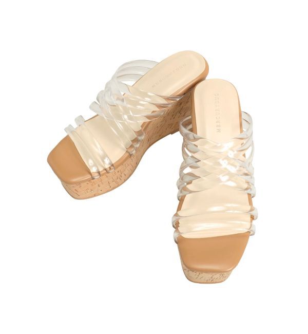 MERCURYDUO「クリアチューブウェッジサンダル」|サンダル|クリア