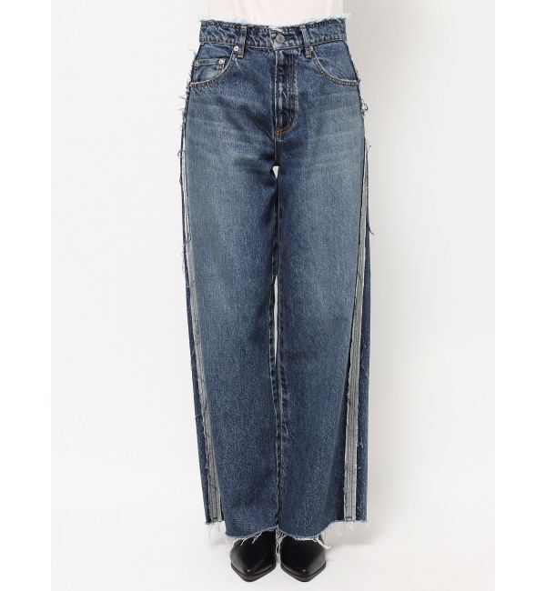 Ungrid「サイドカットオフストレートデニム」|デニム|