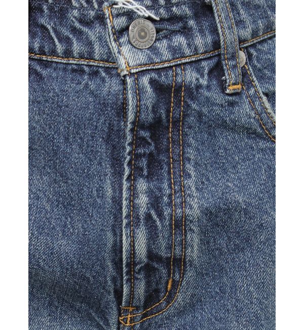 Ungrid「サイドカットオフストレートデニム」|デニム|