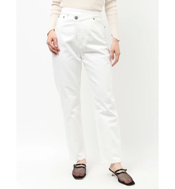 LAGUNAMOON「ウエストアシンメトリーデニムパンツ」|デニム|