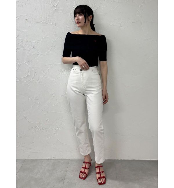 LAGUNAMOON「ウエストアシンメトリーデニムパンツ」|デニム|