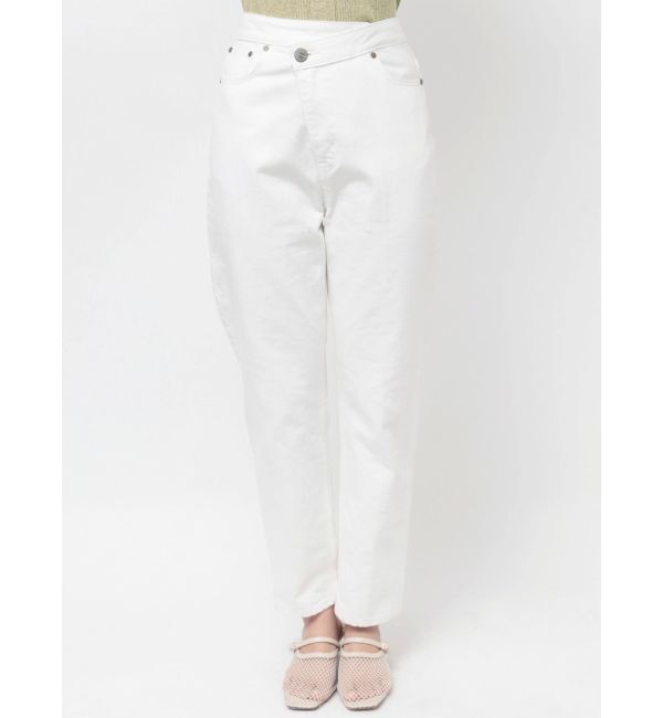 LAGUNAMOON「ウエストアシンメトリーデニムパンツ」|デニム|