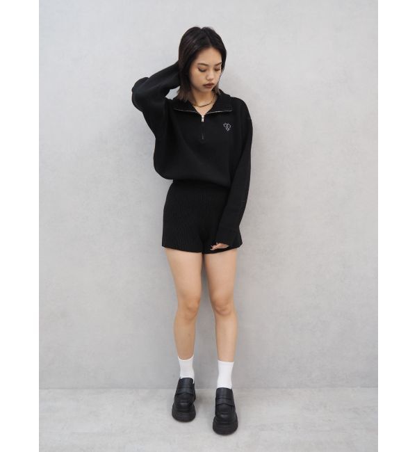 EVRIS「ワンポイントロゴニットロンパース」|オールインワン|