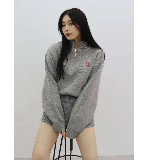 EVRIS「ワンポイントロゴニットロンパース」|オールインワン|