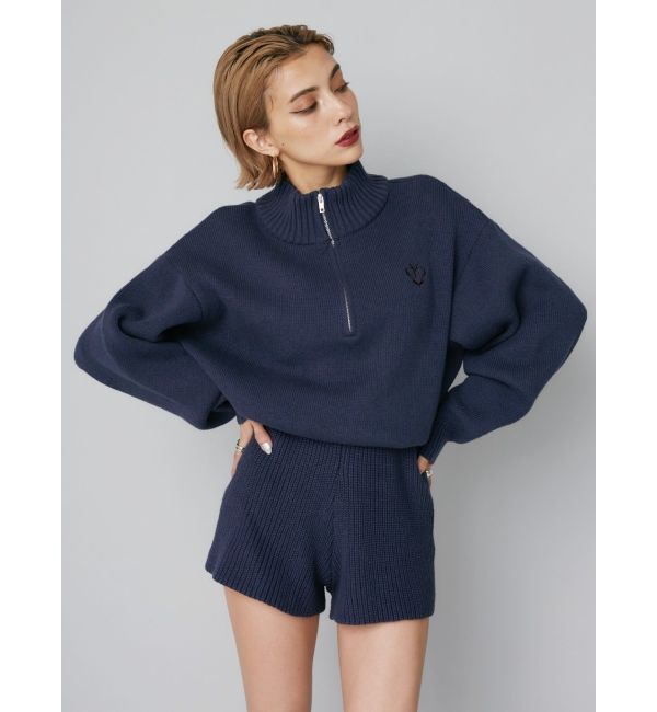 EVRIS「ワンポイントロゴニットロンパース」|オールインワン|