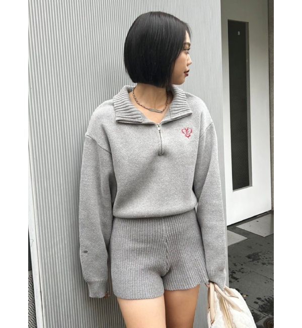 EVRIS「ワンポイントロゴニットロンパース」|オールインワン|