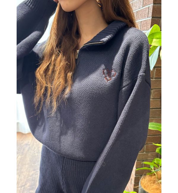 EVRIS「ワンポイントロゴニットロンパース」|オールインワン|