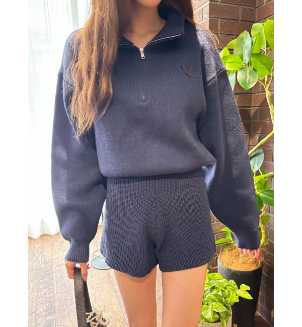 EVRIS「ワンポイントロゴニットロンパース」|オールインワン|