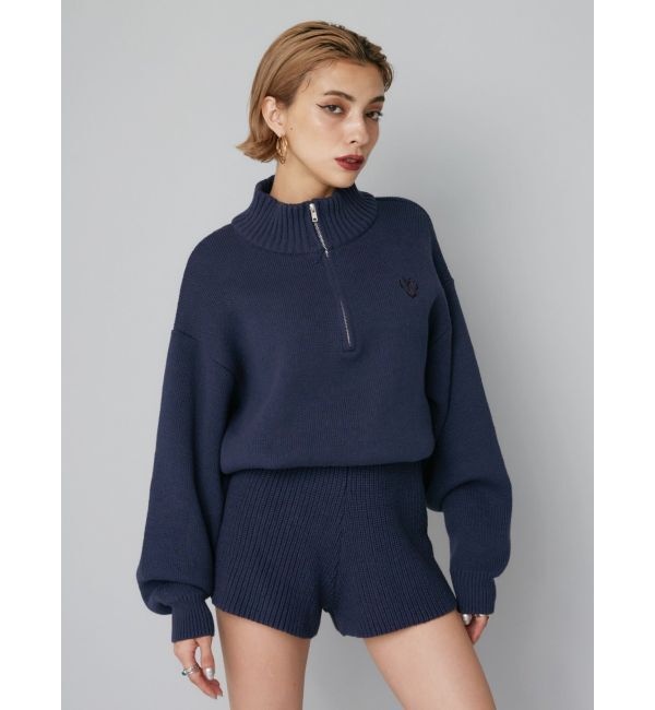 EVRIS「ワンポイントロゴニットロンパース」|オールインワン|