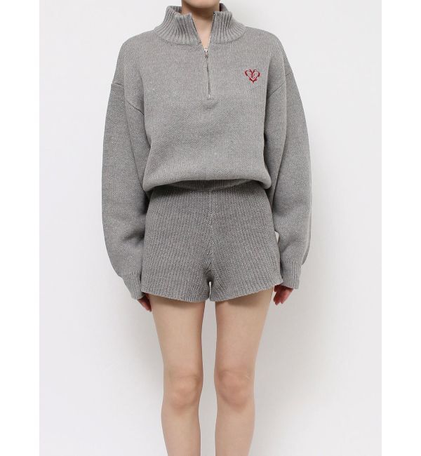 EVRIS「ワンポイントロゴニットロンパース」|オールインワン|