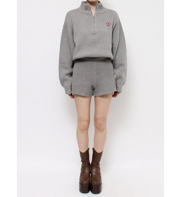 EVRIS「ワンポイントロゴニットロンパース」|オールインワン|