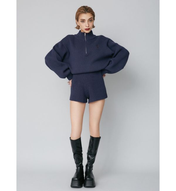 EVRIS「ワンポイントロゴニットロンパース」|オールインワン|