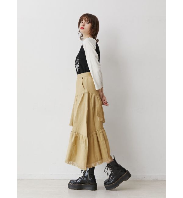 jouetie「フリンジティアードスカート」|スカート|