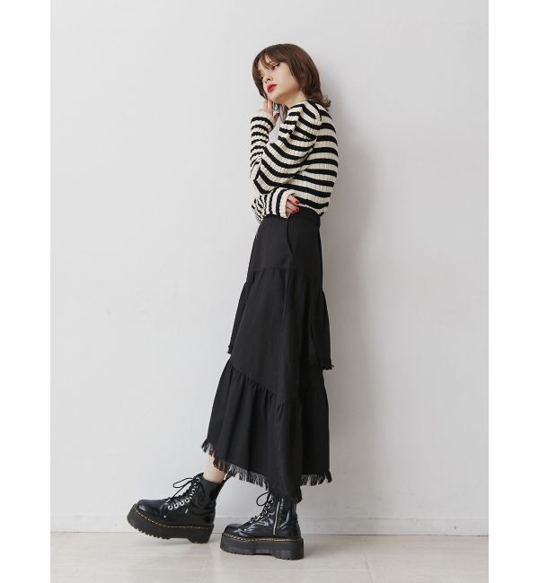 jouetie「フリンジティアードスカート」|スカート|