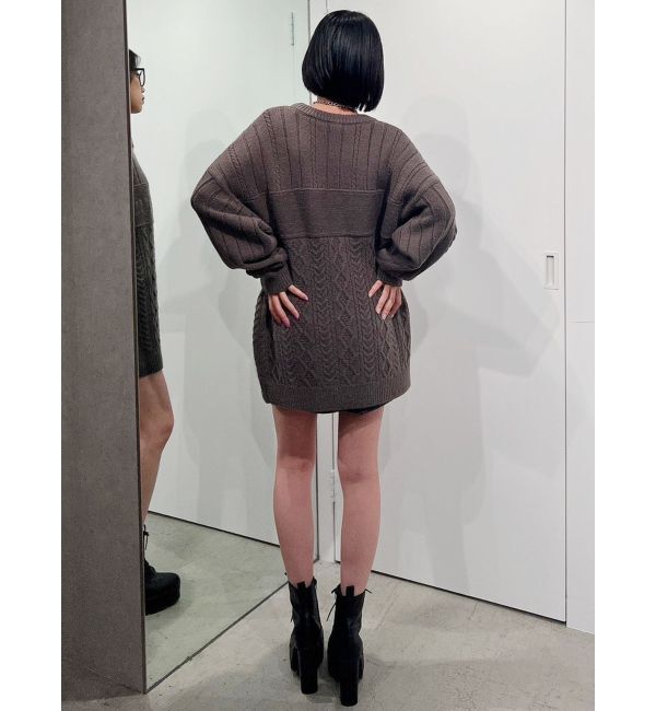 GYDA「BODACIOUS ケーブルニットトップス」|ニット・セーター|