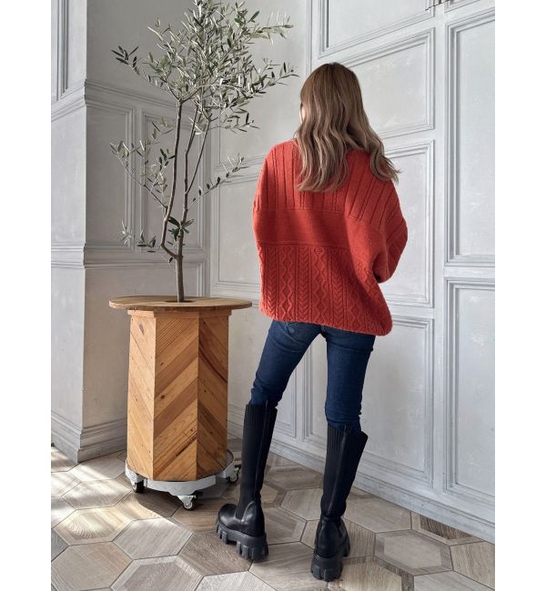 GYDA「BODACIOUS ケーブルニットトップス」|ニット・セーター|