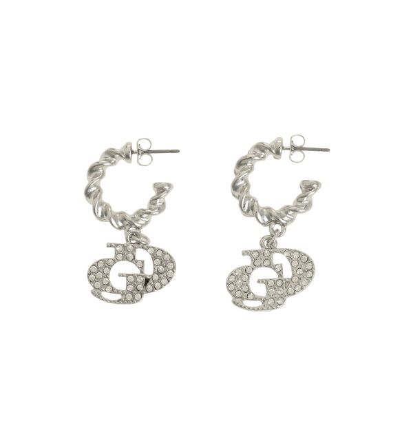 GYDA「JEYSUS GDラインストーンフープピアス」|ピアス|