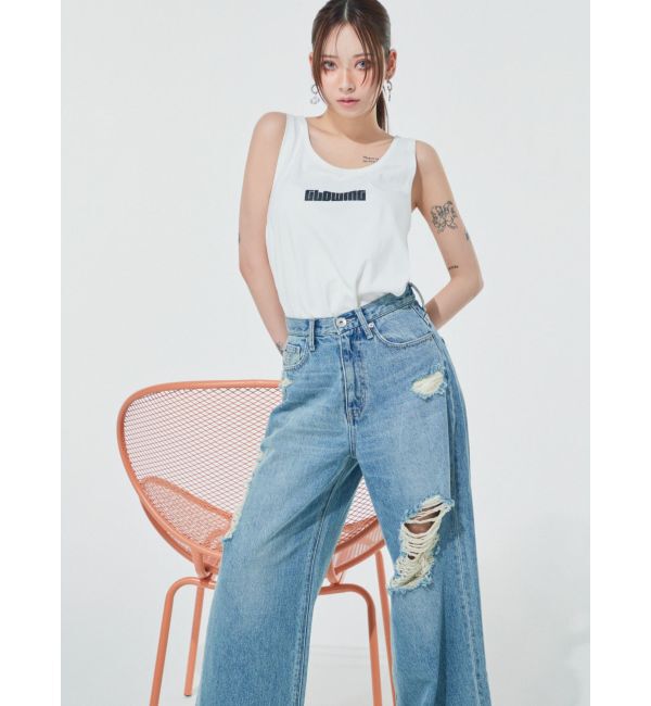 GYDA「JEYSUS GDラインストーンフープピアス」|ピアス|