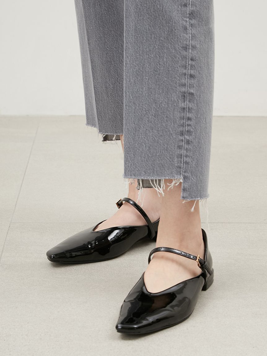 Mila Owen「裾段差テーパードデニムパンツ」|デニム|