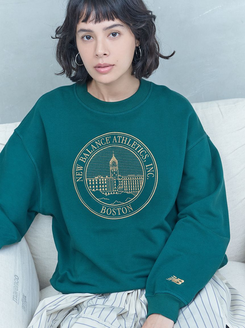 NEW BALANCE 「【New balance for emmi】Athletics フレンチテリーオーバーサイズド Crestクルー」|スウェット・ジャージ|