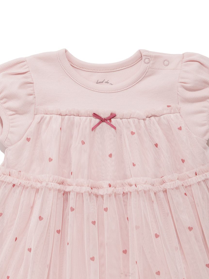 GELATO PIQUE KIDS & BABY「【BABY】ハート柄チュールロンパース」|ロンパース|