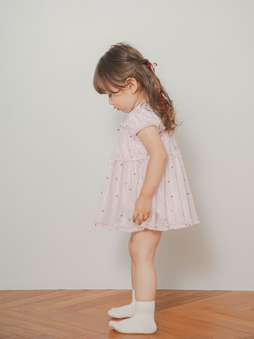 GELATO PIQUE KIDS & BABY「【BABY】ハート柄チュールロンパース」|ロンパース|