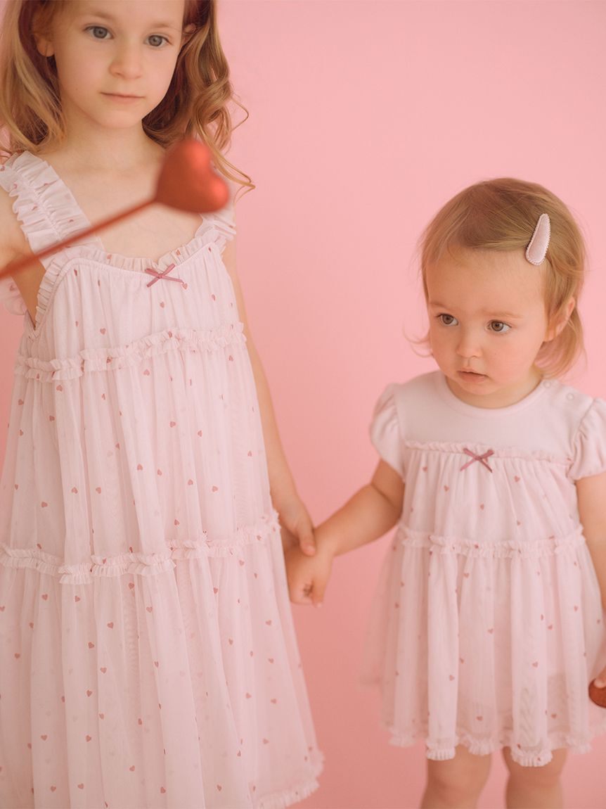 GELATO PIQUE KIDS & BABY「【BABY】ハート柄チュールロンパース」|ロンパース|