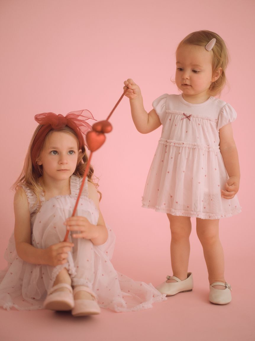 GELATO PIQUE KIDS & BABY「【BABY】ハート柄チュールロンパース」|ロンパース|