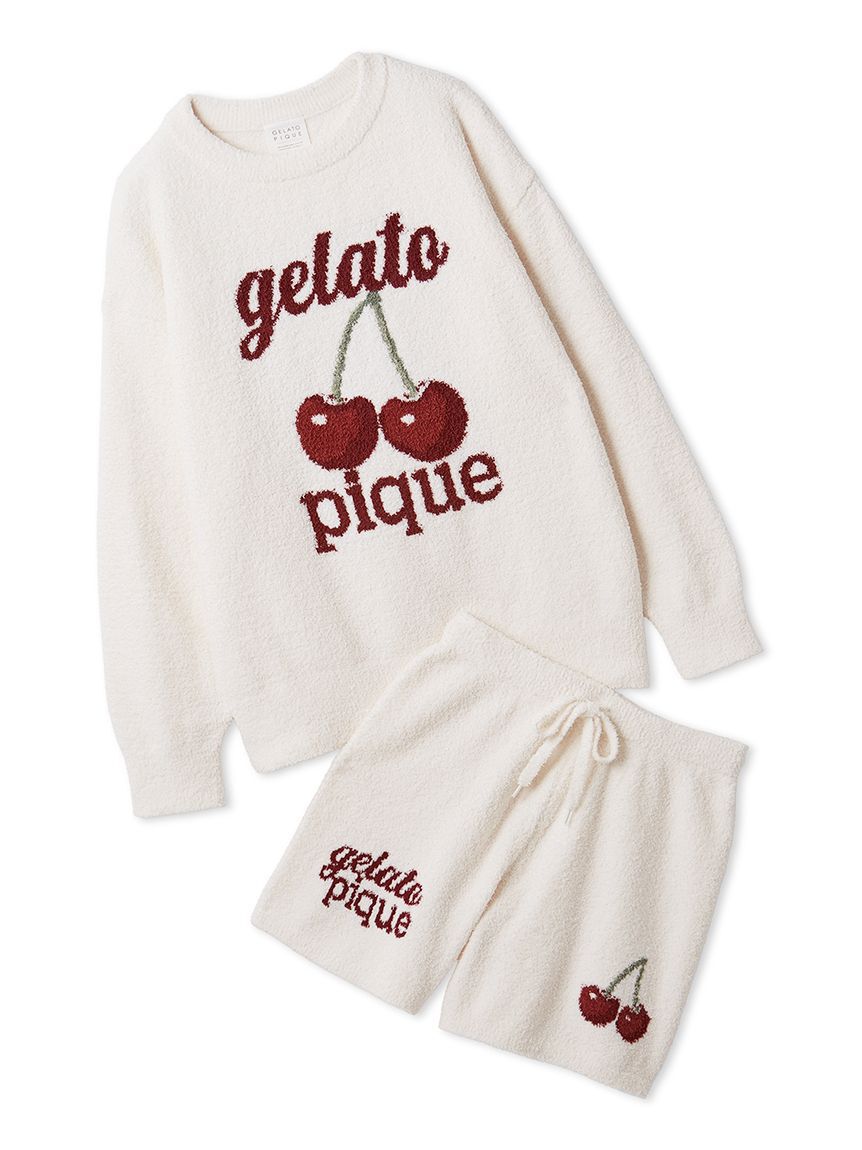 gelato pique「【ONLINE限定】べビモコチェリージャガードプルオーバー&ショートパンツセット」|ルームウェア|OWHT