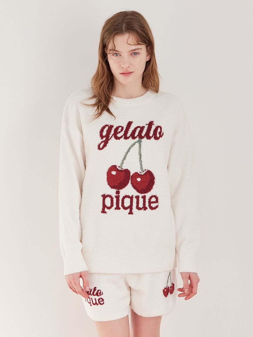 gelato pique「【ONLINE限定】べビモコチェリージャガードプルオーバー&ショートパンツセット」|ルームウェア|