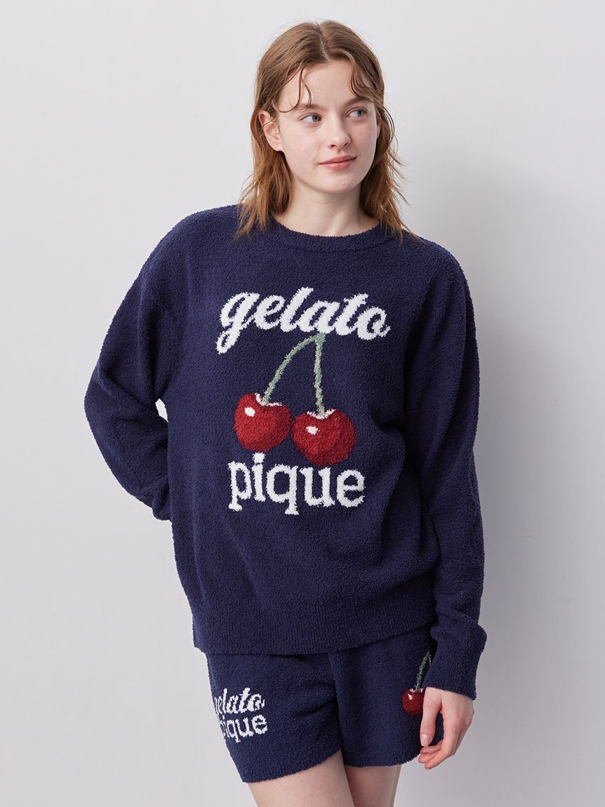 gelato pique「【ONLINE限定】べビモコチェリージャガードプルオーバー&ショートパンツセット」|ルームウェア|