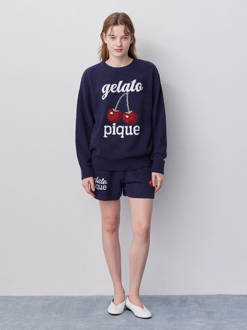 gelato pique「【ONLINE限定】べビモコチェリージャガードプルオーバー&ショートパンツセット」|ルームウェア|