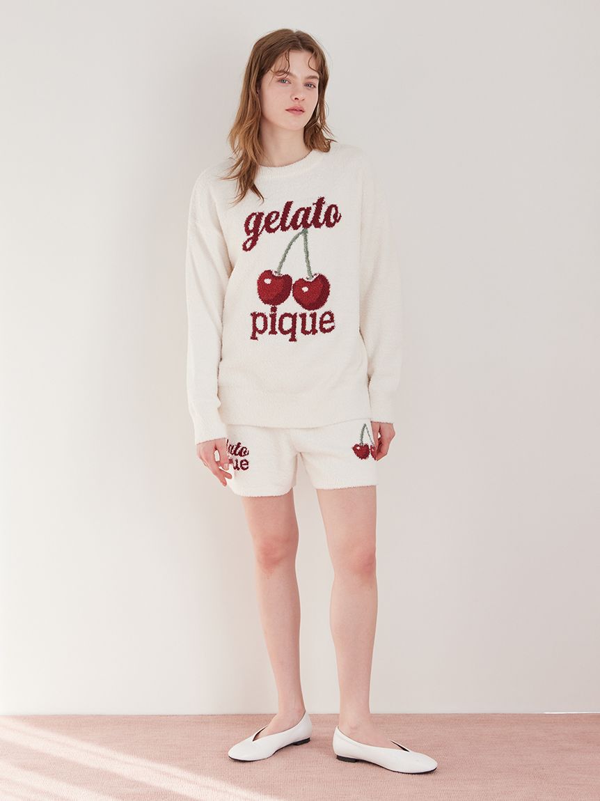 gelato pique「【ONLINE限定】べビモコチェリージャガードプルオーバー&ショートパンツセット」|ルームウェア|