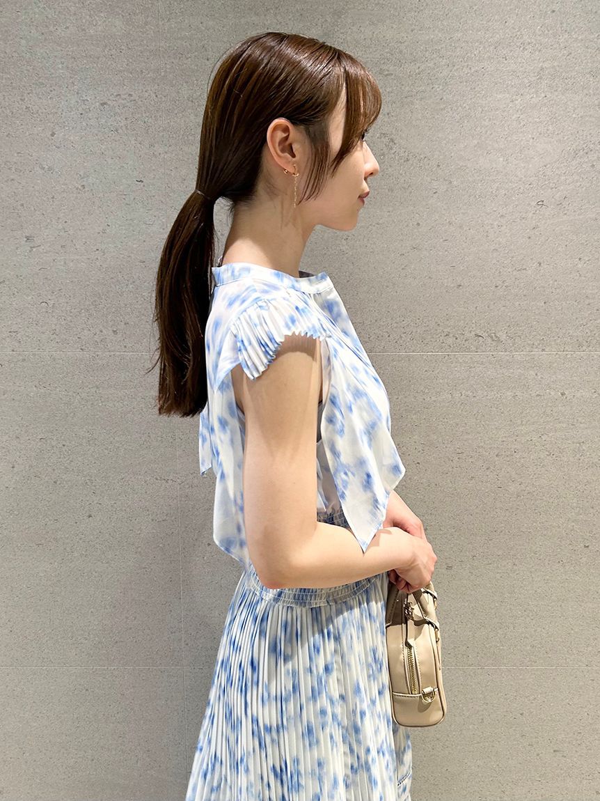 SNIDEL「Sustainableヘアラインフラワープリントワンピース」|ワンピース|