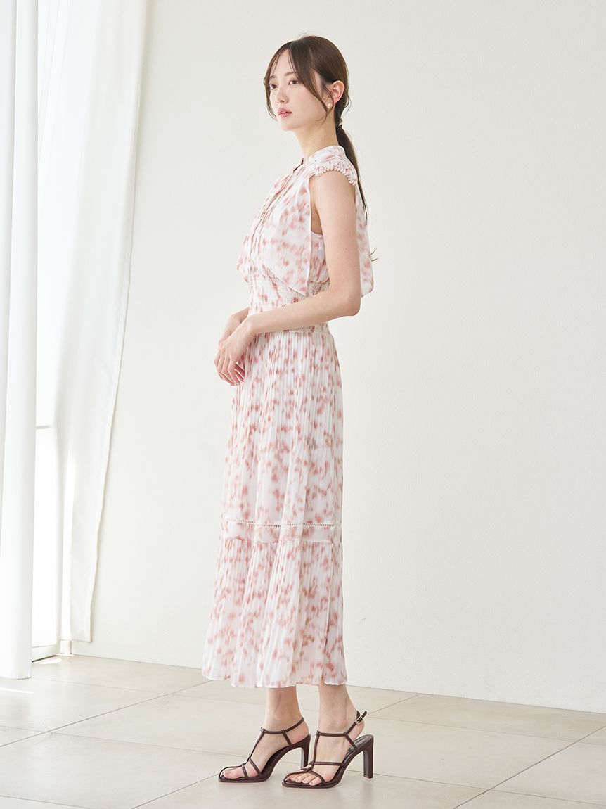 SNIDEL「Sustainableヘアラインフラワープリントワンピース」|ワンピース|