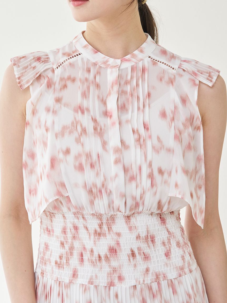 SNIDEL「Sustainableヘアラインフラワープリントワンピース」|ワンピース|