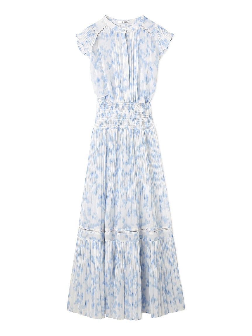 SNIDEL「Sustainableヘアラインフラワープリントワンピース」|ワンピース|