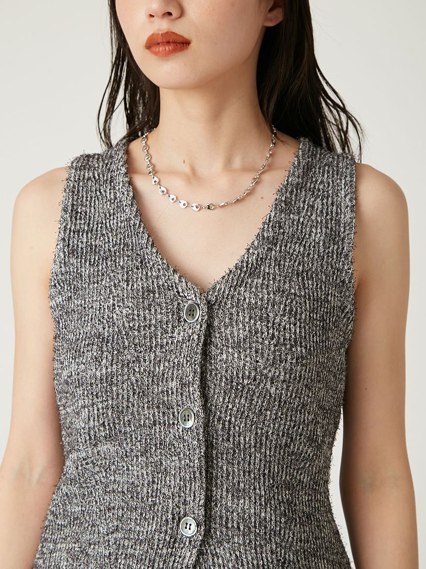 FRAY I.D「セミフレアニットジレカーディガン」|ニット・セーター|