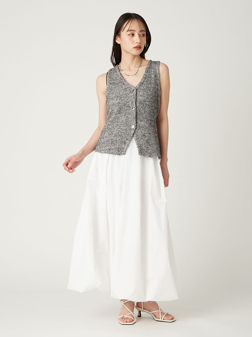 FRAY I.D「セミフレアニットジレカーディガン」|ニット・セーター|