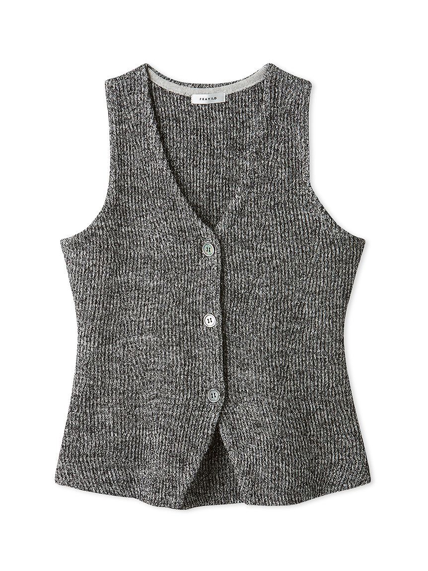 FRAY I.D「セミフレアニットジレカーディガン」|ニット・セーター|