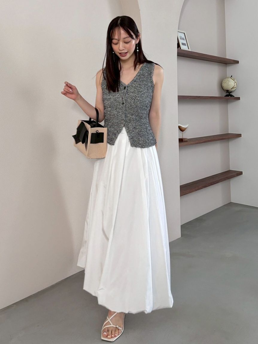 FRAY I.D「セミフレアニットジレカーディガン」|ニット・セーター|