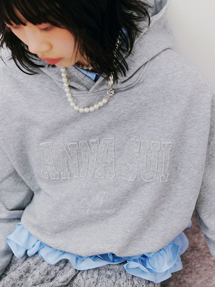 LILY BROWN「【LILY BROWN &times;ANNA SUI】ロゴフーディー」|パーカー|GRY